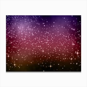 Yellow, Pink, Purple Shining Star Background Canvas Print