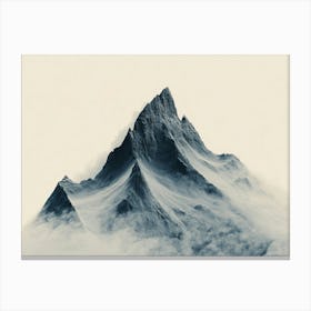 Mountain on White Canvas Print