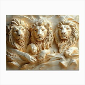 Three Lions 2 Canvas Print