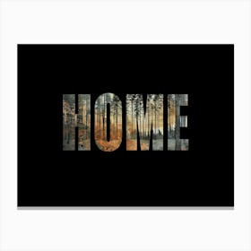 Home Poster Forest Photo Collage 3 Canvas Print