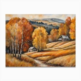 Autumn Landscape Painting (59) Canvas Print