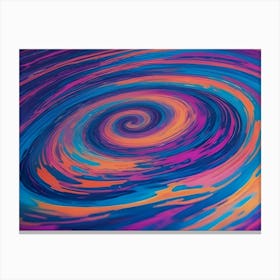 Abstract Image Of A Swirling, Colorful Vortex 1 Canvas Print