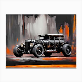 Old Car Painting Canvas Print