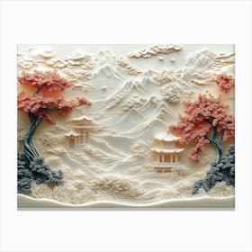 Beautiful 3d Chinese Landscape Canvas Print