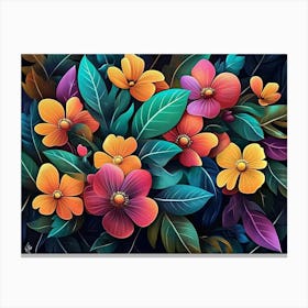 Colorful Flowers 2 Canvas Print