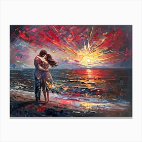 'Love At Sunset' 1 Canvas Print