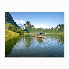 Li River Bamboo Rafting Canvas Print