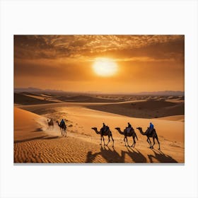 Leonardo Kino Xl A Stunning Image Depicting A Caravan Of Camel 3 (1) Leinwandbild