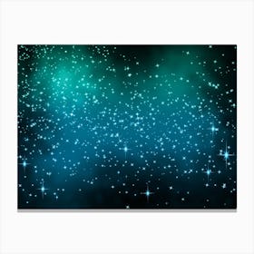 Tropical Blue Shining Star Background Canvas Print