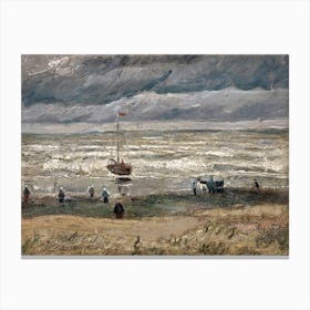Beach At Scheveningen In Stormy Weather (1882), Vincent Van Gogh Canvas Print