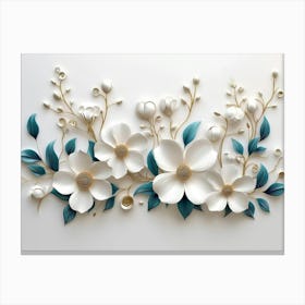 Paper Flower Wall Art 20 Canvas Print