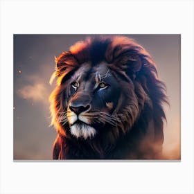 Lion dark Canvas Print