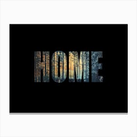 Home Poster Forest Photo Collage 1 Canvas Print