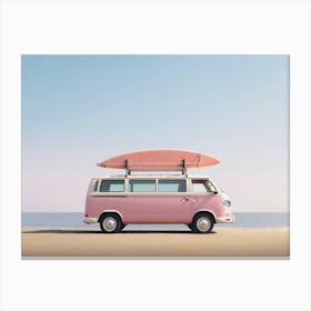 Surfboard in the van Canvas Print