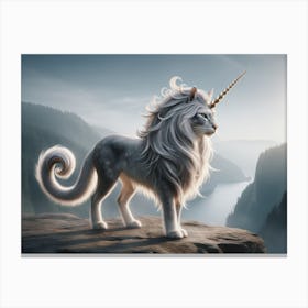 Magical Unicorn-Cat Canvas Print