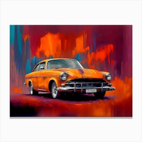 Orange Car Canvas Print