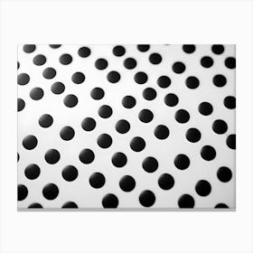 Black Dots Pattern On White Background Canvas Print