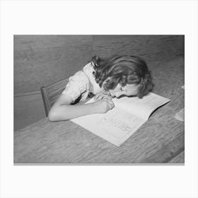 Untitled Photo, Possibly Related To Schoolgirl At The Fsa (Farm Security Administration) Farm Workers Camp Canvas Print