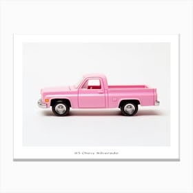 Toy Car 83 Chevy Silverado Pink 2 Poster Canvas Print