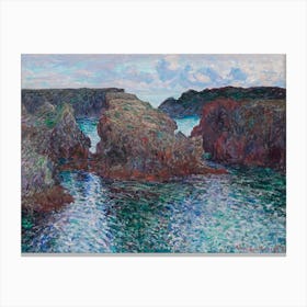 Rocks At Port Goulphar, Belle Île (1886), Claude Monet Canvas Print