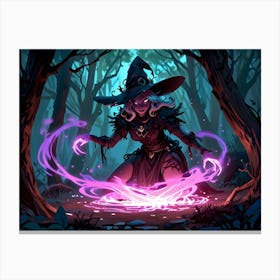 Witch In The Woods Canvas Print