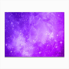 Violet Blue Galaxy Space Background Canvas Print