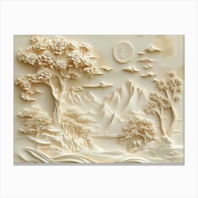 Beautiful Chinese Landscape 3d 11 Canvas Print