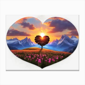 Heart Shaped Tree Canvas Print