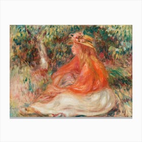 Seated Woman (1910), Pierre Auguste Renoir Canvas Print