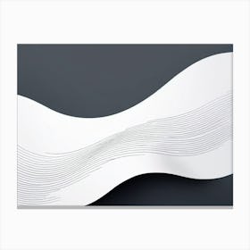 Paper Wave, Abstract Background, Generate An Abstract Design With Soft Curved Lines In Neutral Tones Emphasizing Simplicity Canvas Print