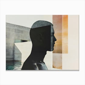 Abstract Portrait Of A Man 5 Canvas Print