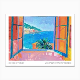 Cinque Terre From The Window Series Poster Painting 4 Canvas Print