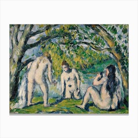 Three Bathers, Paul Cézanne Canvas Print