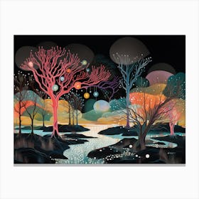 Night In The Forest Canvas Print