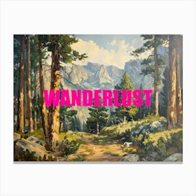  Pink Wanderlust Poster Vintage Woods 4 Canvas Print