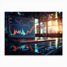 Stock Market Graph Canvas Print