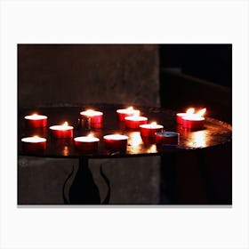 Teacandles - Anton Maliar art photo Italy Italian photography travel flame fire dark candle Canvas Print