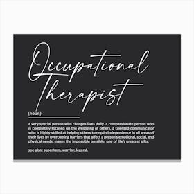 Occupatonal Therapist Art Print Canvas Print