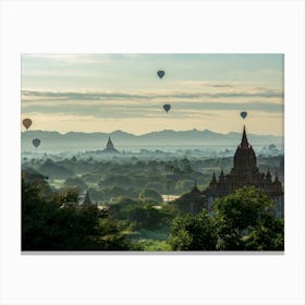 Balloons On Temples Canvas Print