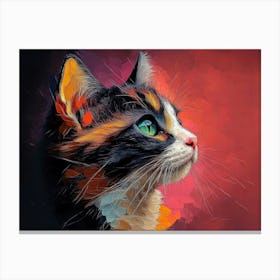 Cat Painting 3 Canvas Print