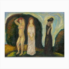 The Three Stages Of A Woman S Life, Mikuláš Galanda Canvas Print