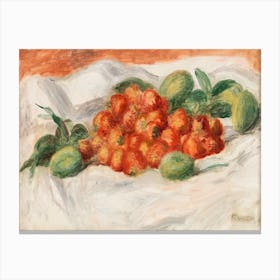 Strawberries And Almonds, Pierre Auguste Renoir Canvas Print