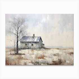 Old Stone Farm Winter 3 Canvas Print