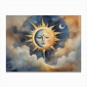 Sun and Moon 8 Canvas Print