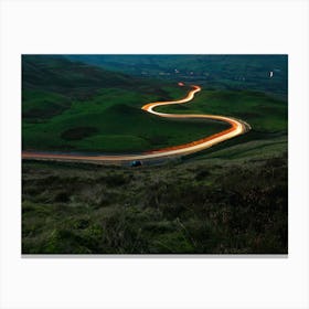 Long Exposure Of A Winding Road Canvas Print