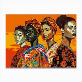 Three African Women 1 Canvas Print