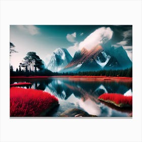 Mountain Landscape Wallpaper Canvas Print