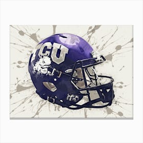 Tcu Horned Frogs Satin Purple Canvas Print