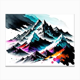 Abstract Mountain Painting 2 Canvas Print