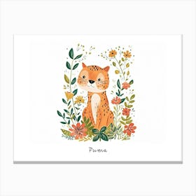 Little Floral Puma 3 Poster Canvas Print